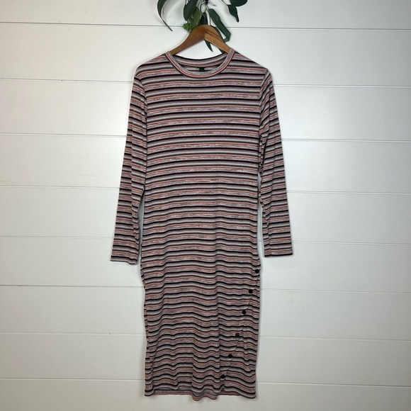 Wild Fable Multi Color Knit Midi Dress with Long Sleeves - Size XL - Picture 1 of 6